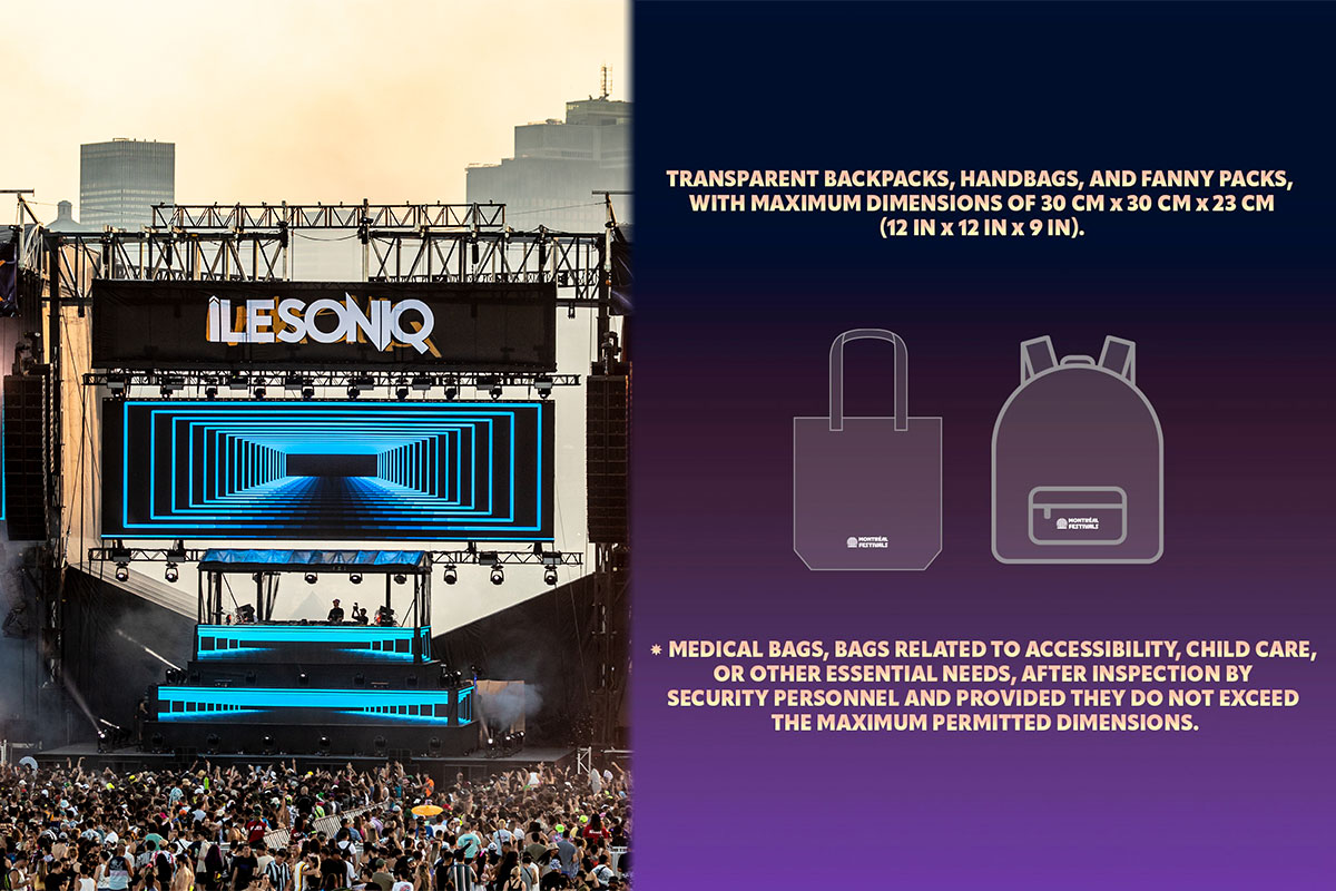 ÎleSoniq Mandates Transparent Bags for Electronic Music Festival
