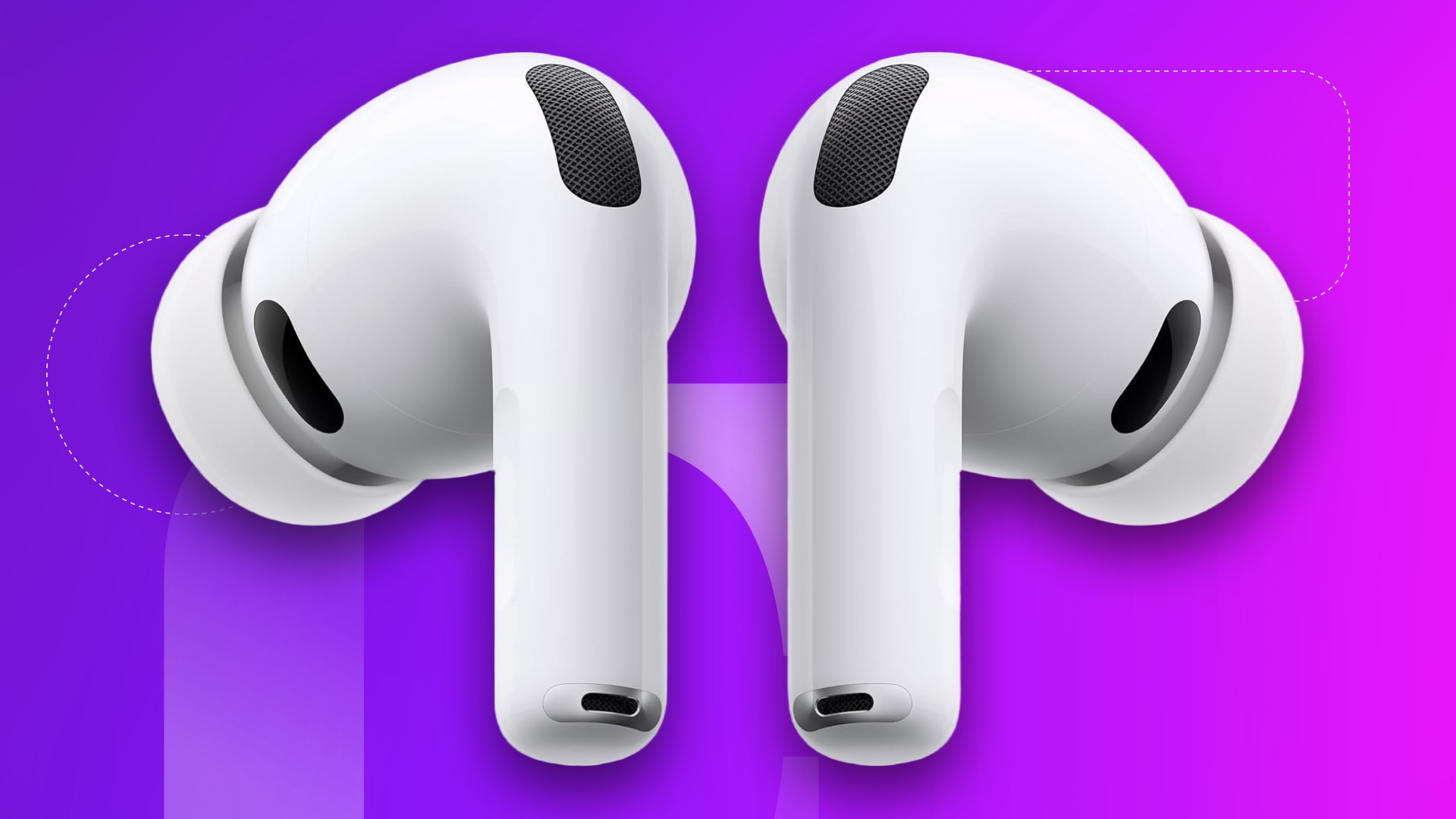 White Airpod pro 3 against CNET commerce background