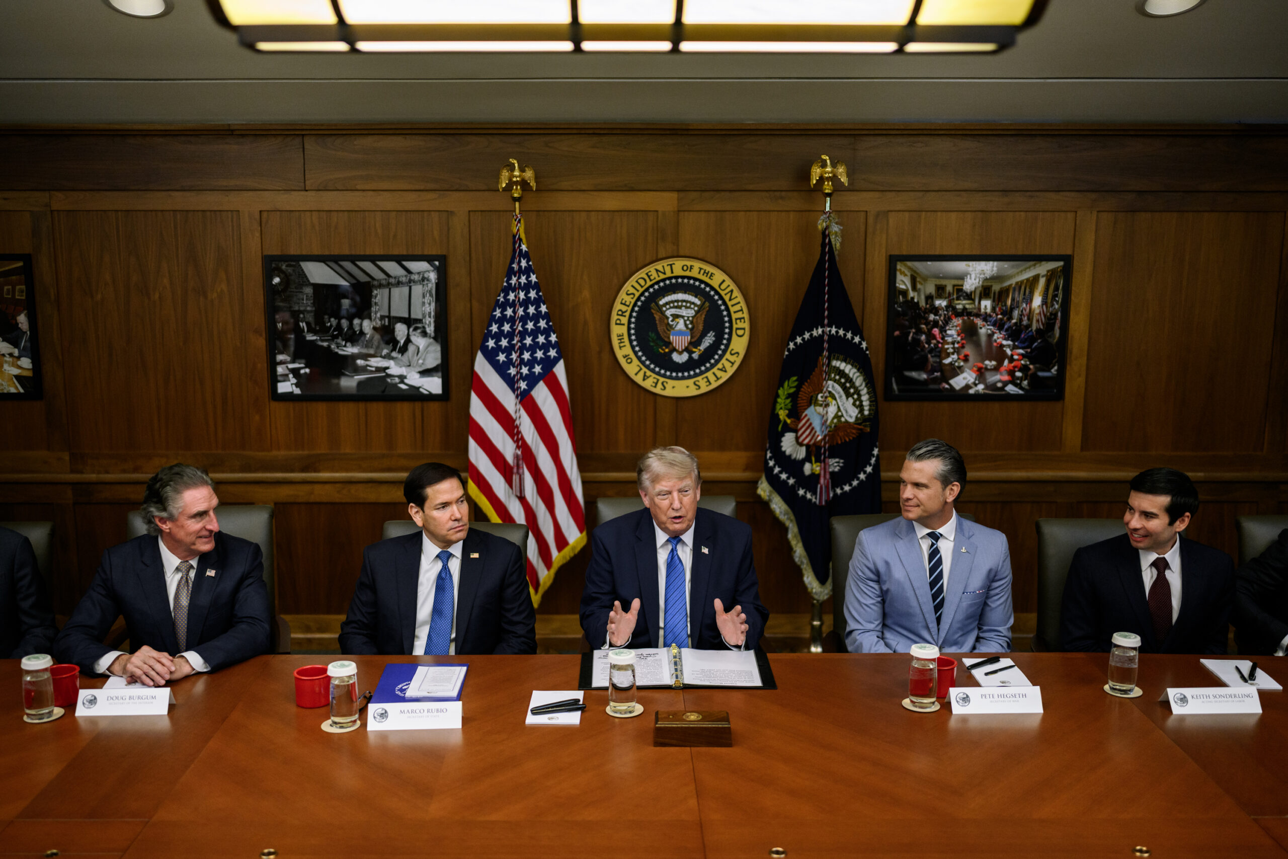 At typically tranquil Camp David, Trump publicly lashes out at political enemies