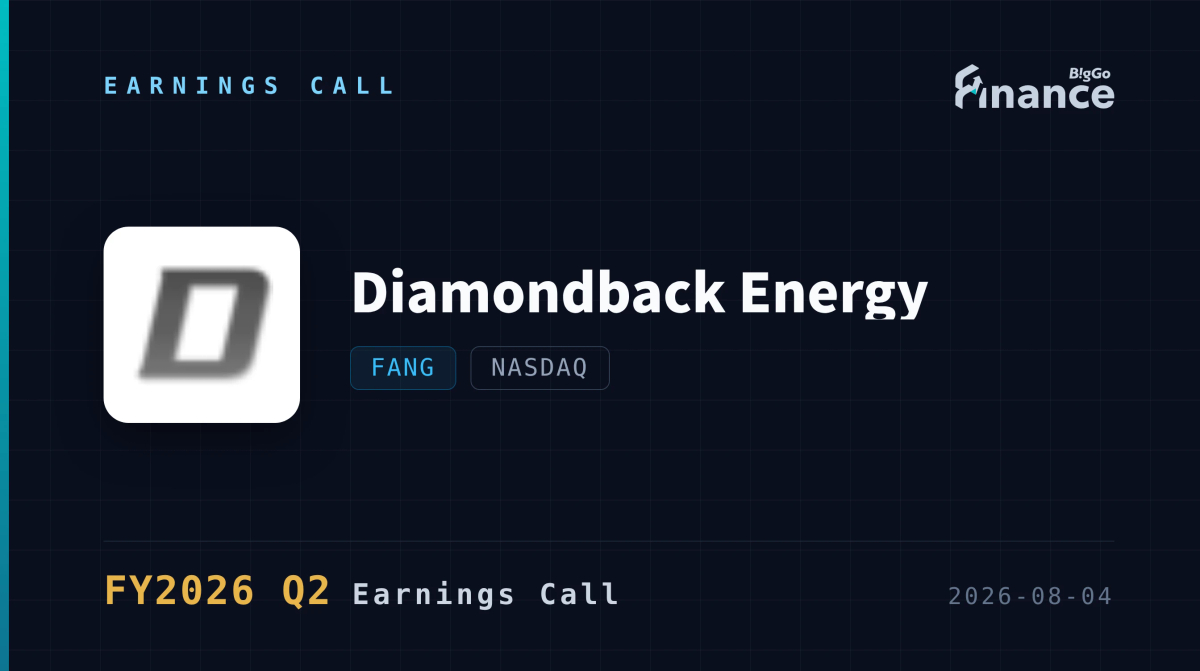 [FANG Q2 2026 Earnings Call] Diamondback Tops Output Plan by ~4% and Cuts Net Debt $1.6B, CEO Says Inventory Refill Sets Up