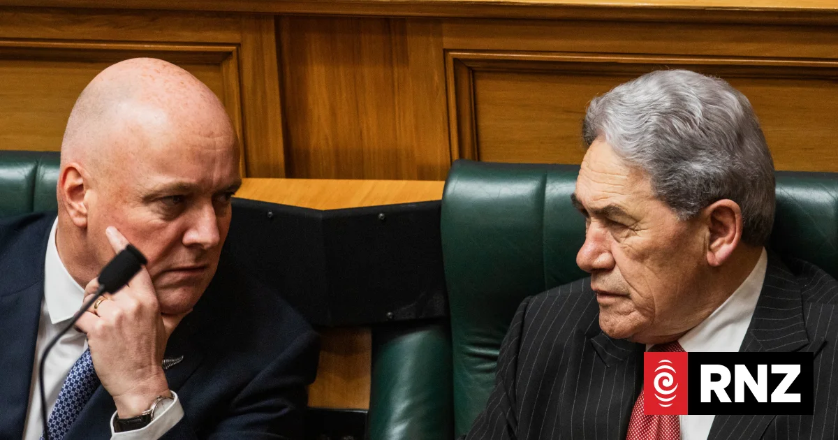 Christopher Luxon and Winston Peters