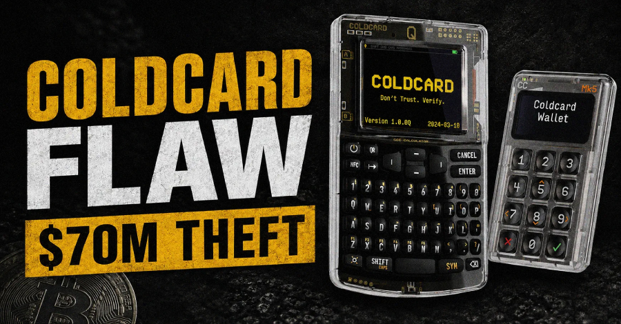 Coldcard Wallet Vulnerability Allows Attackers to Drain Nearly $89 Million